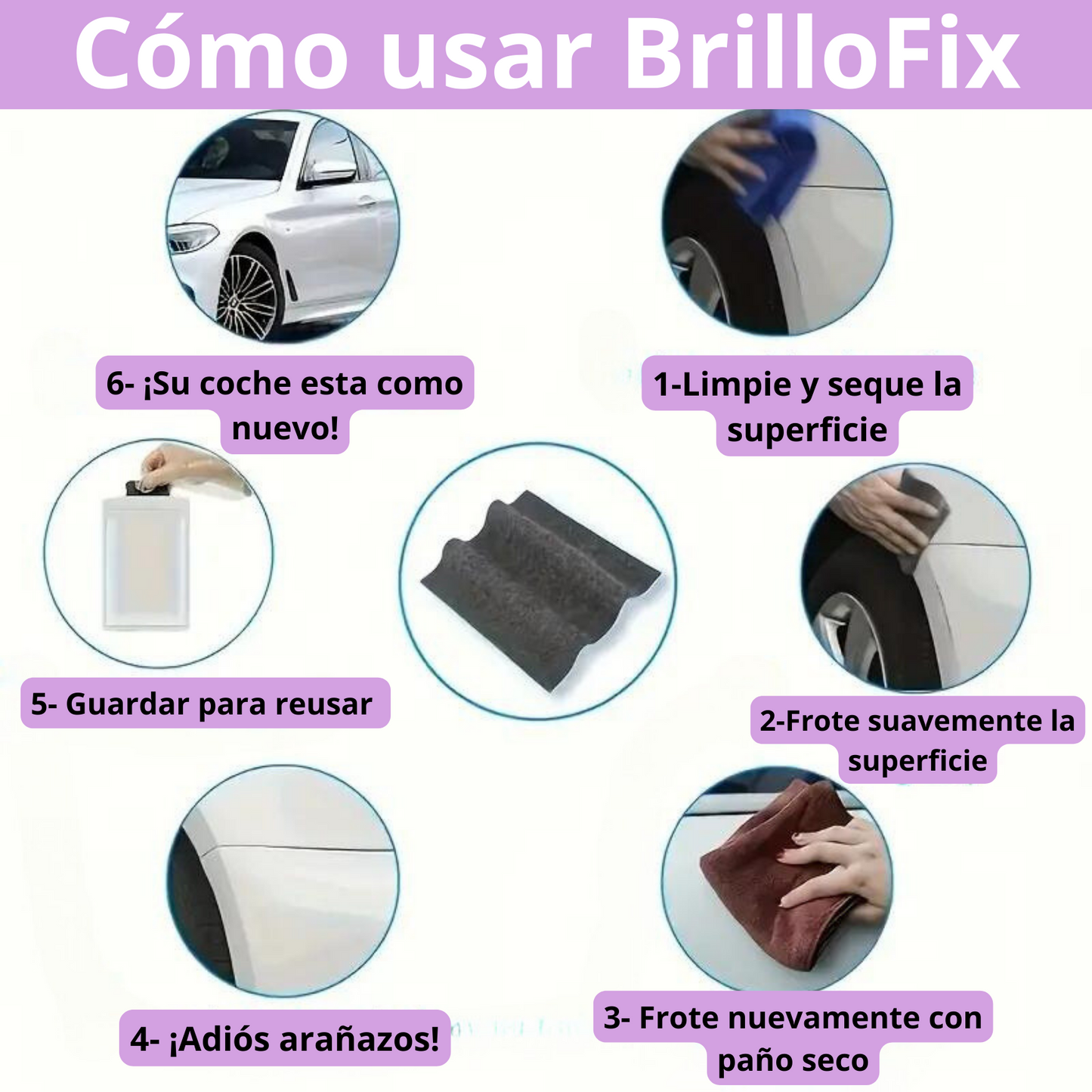 ¨BrilloFix¨  Anti-arañazos coche Pack 2x1